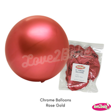 Load image into Gallery viewer, Rose Gold Chrome Balloons