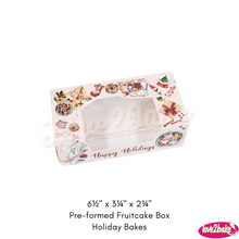 Load image into Gallery viewer, RM 6½&quot; x 3¼&quot; x 2¼&quot; Pre-Formed Fruitcake Box
