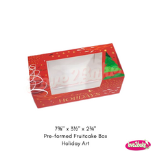 Load image into Gallery viewer, RM 7⅜&quot; x 3½&quot; x 2¾&quot; Pre-Formed Fruitcake Box
