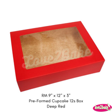 Load image into Gallery viewer, RM 9&quot; x 12&quot; x 3&quot; Pre-Formed Cupcake 12s Box
