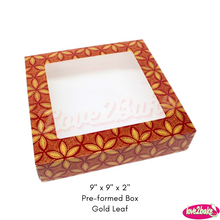 Load image into Gallery viewer, RM 9&quot; x 9&quot; x 2&quot; Pre-Formed Pastry Box
