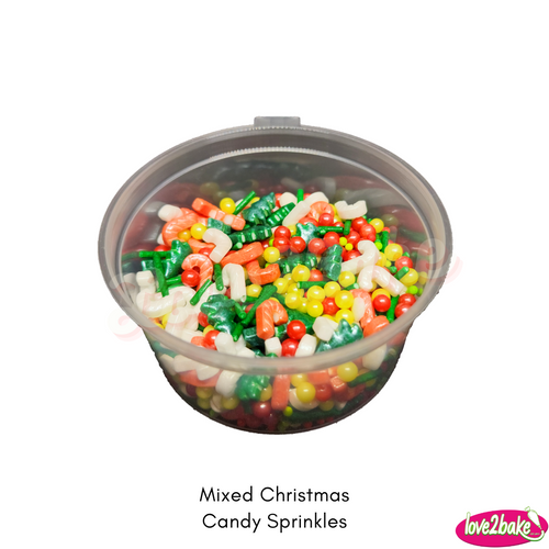 mixed christmas candy sprinkles