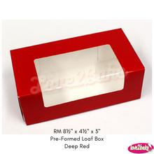 Load image into Gallery viewer, RM 4½&quot; x 8½&quot; x 3&quot; Pre-Formed Loaf Box
