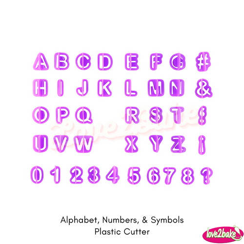 alphabet numbers and symbols plastic cutter