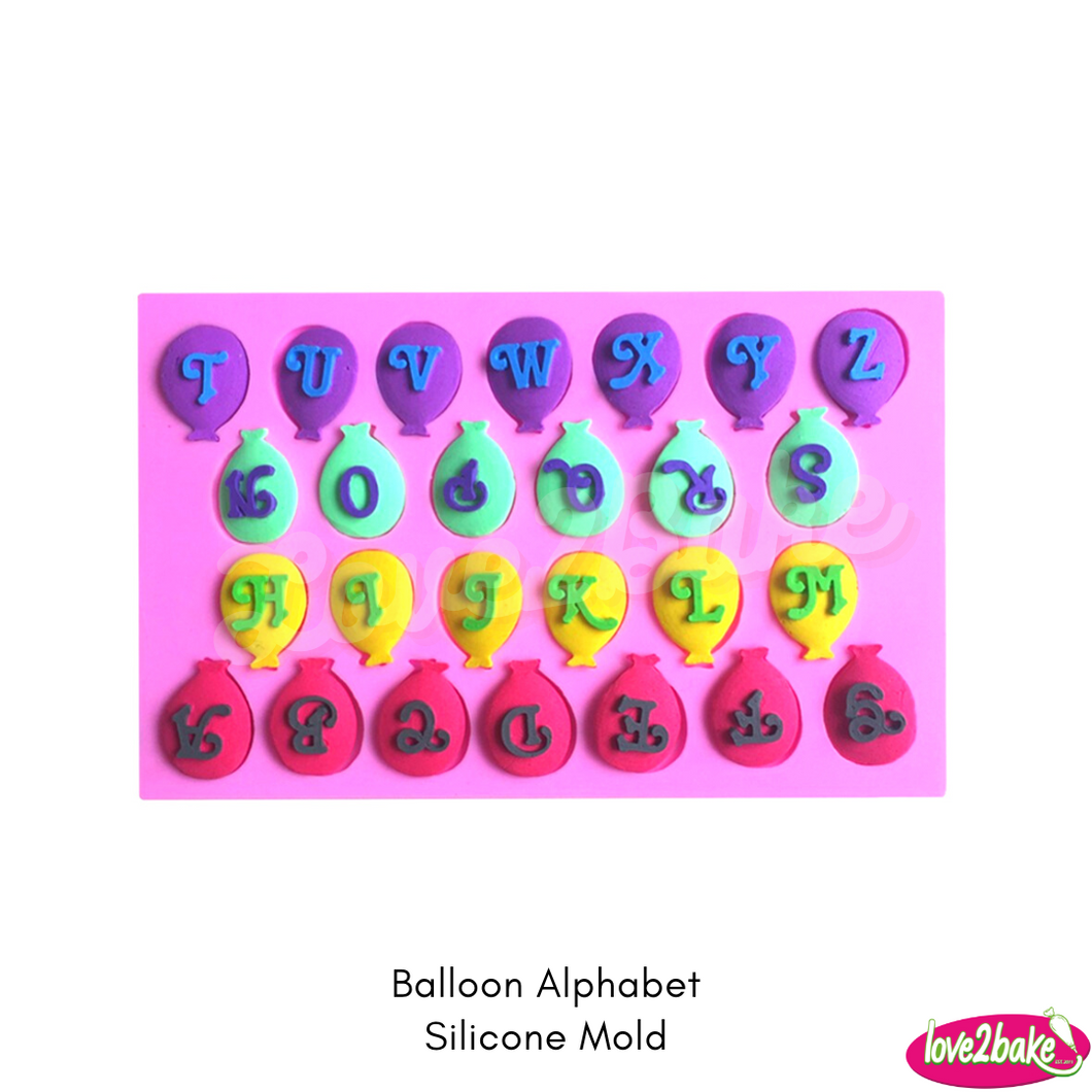 Balloon Alphabet Silicone Mold