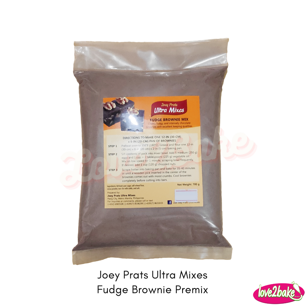 joey prats fudge brownie premix