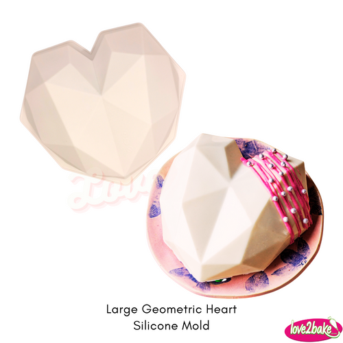 large geometric heart silicone mold