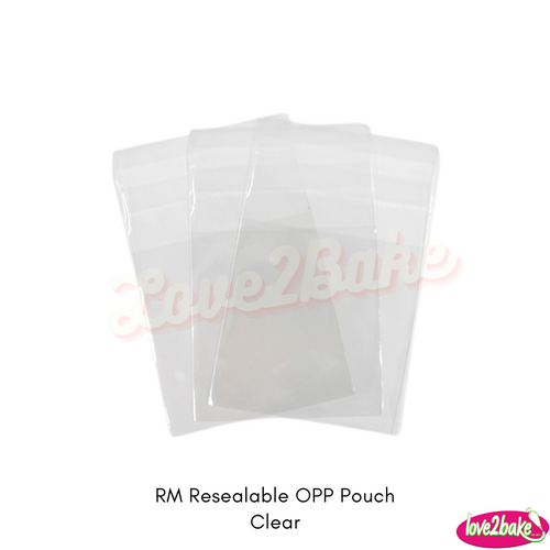rm resealable opp clear plastic pouch