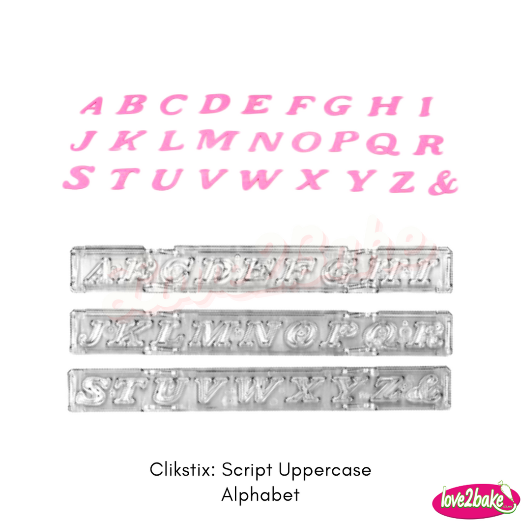 clikstix script uppercase