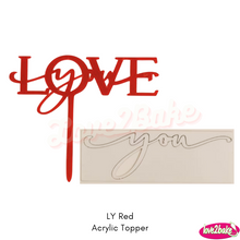 Load image into Gallery viewer, valentines themed acrylic topper
